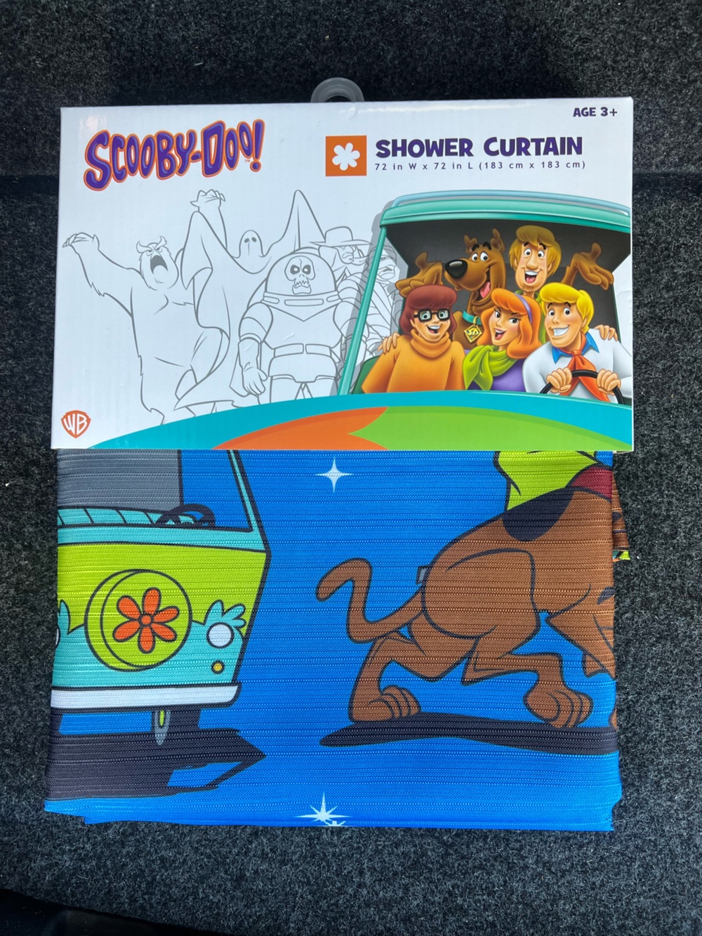 Scooby-Doo Shower Curtain – Blue & Green Character Design
